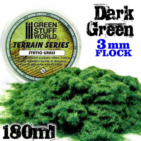 Herbe Statique 3 mm - Vert Fonce - 180ml
