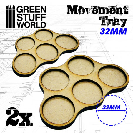 Plateaux de Mouvement MDF 32mm x5 - Horde