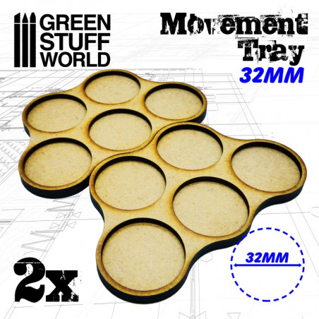 Plateaux de Mouvement MDF 32mm x5 - Horde