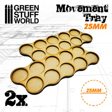 Plateaux de Mouvement MDF 25mm x10 - Horde