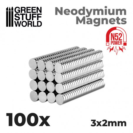 Aimants Néodymes 3x2mm - 100 units (N52)