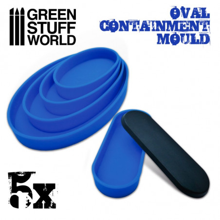 5x Moules Endiguement pour Socles - Ovals