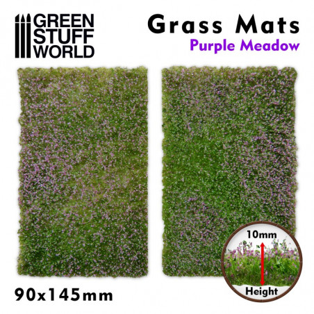 Découpe de Tapis d'Herbe - Prairie Pourpre