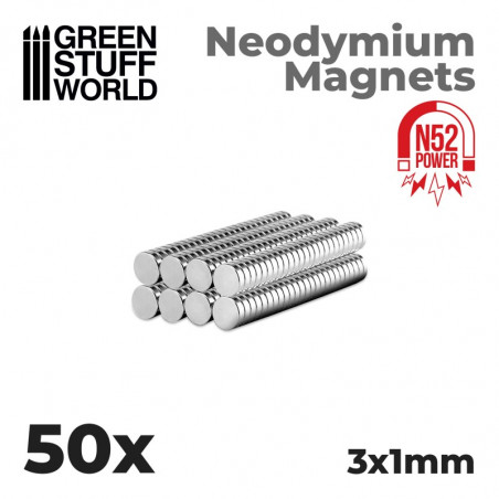Aimants Néodymes 3x1mm - 50 units (N52)