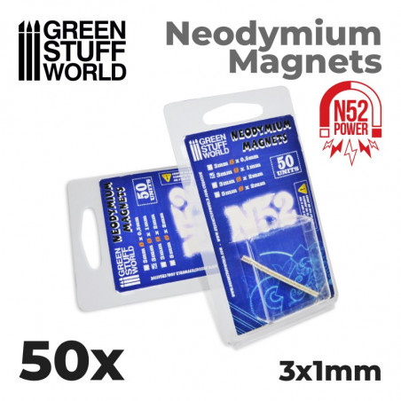 Aimants Néodymes 3x1mm - 50 units (N52)