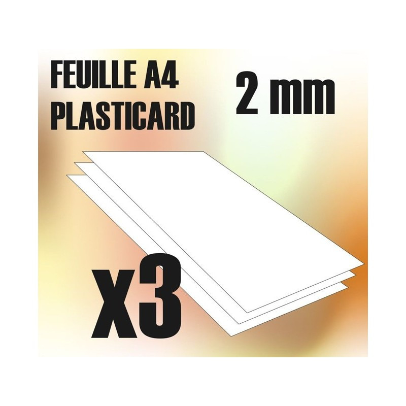 Plaque de Plasticard - 2 mm - COMBOx3 feuilles