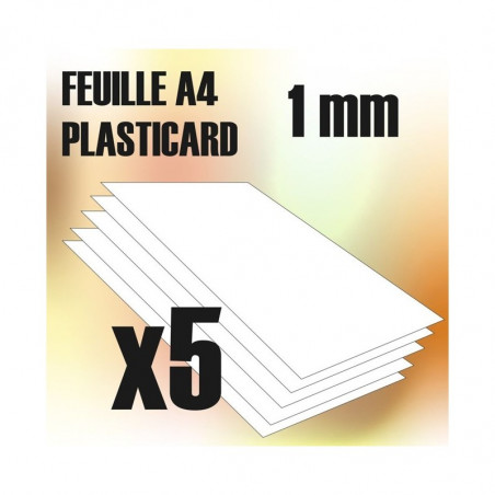 Plaque de Plasticard - 1 mm - COMBOx5 feuilles