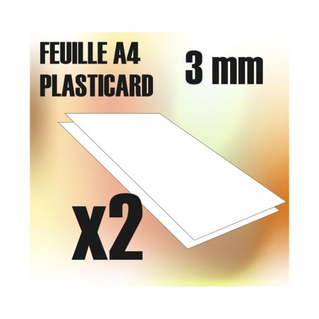 Plaque de Plasticard - 3 mm - COMBOx2 feuilles