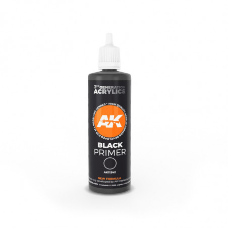 Black Primer 100 ml 3rd Generation Primaire Noir - AK