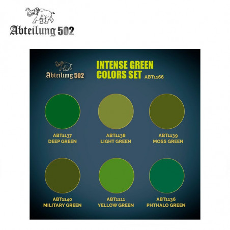 INTENSE GREEN COLORS SET