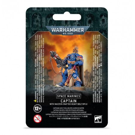 Space Marines - Capitaine en armure Gravis avec fusil bolter lourd de maître