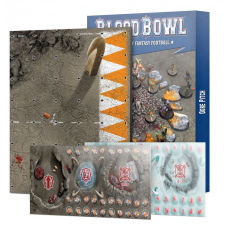 BLOOD BOWL OGRE TEAM PITCH & DUGOUTS