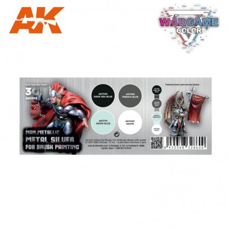 AK - WARGAME COLOR SET. NON METALLIC SILVER