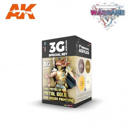 AK - WARGAME COLOR SET. NON METALLIC GOLD