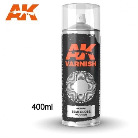 Semi-Gloss varnish - Spray 400ml (Includes 2 nozzles)  - AK