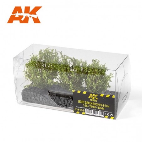 LIGHT GREEN BUSHES 4-6cm -1:35