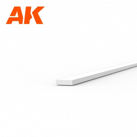 AK6502 Strips 0.30 x 1.00 x 350mm - STYRENE STRIP