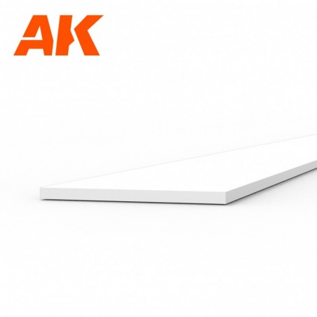 AK6506 Strips 0.30 x 5.00 x 350mm - STYRENE STRIP