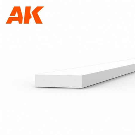 AK6516 Strips 0.75 x 3.00 x 350mm - STYRENE STRIP