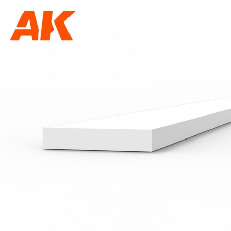 AK6517 Strips 0.75 x 4.00 x 350mm - STYRENE STRIP