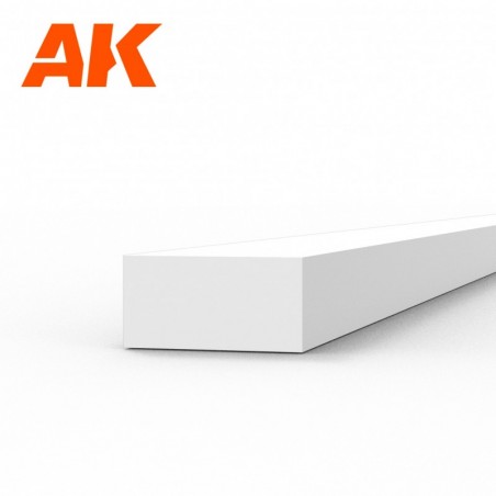 AK6526 Strips 1.50 x 3.00 x 350mm - STYRENE STRIP