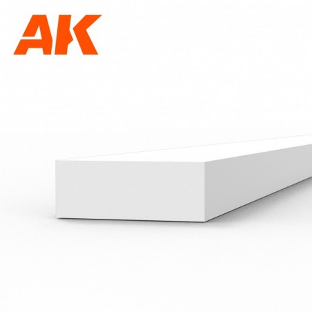 AK6527 Strips 1.50 x 4.00 x 350mm - STYRENE STRIP