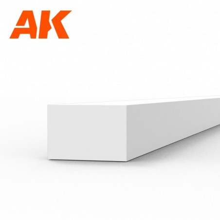 AK6530 Strips 2.00 x 3.00 x 350mm - STYRENE STRIP