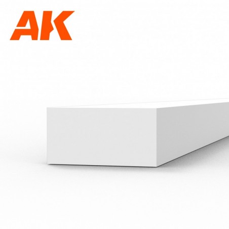 AK6531 Strips 2.00 x 4.00 x 350mm - STYRENE STRIP