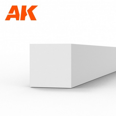 AK6533 Strips 3.00 x 3.00 x 350mm - STYRENE STRIP