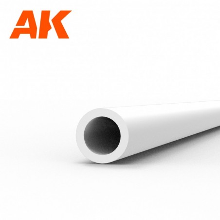 AK6542 Hollow tube 2.00dx350mm (W.T. 0,7mm)-STYRENE STRIP