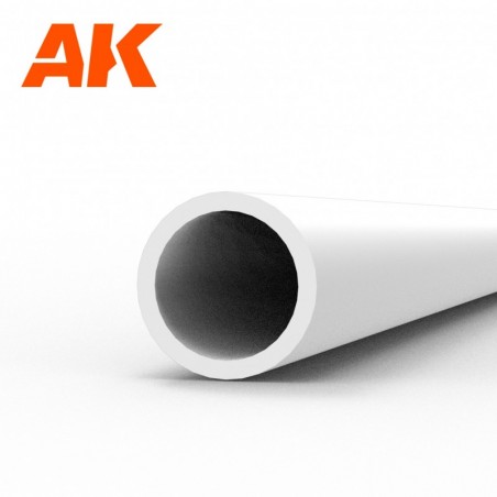 AK6543 Hollow tube 3.00dx350mm (W.T. 0,7mm)-STYRENE STRIP