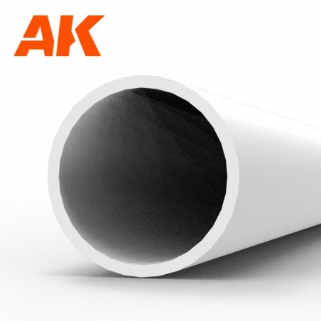 AK6545 Hollow tube 5.00dx350mm (W.T. 0,7mm)-STYRENE STRIP