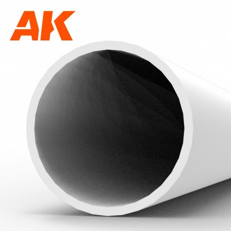 AK6546 Hollow tube 6.00dx350mm (W.T. 0,7mm)-STYRENE STRIP