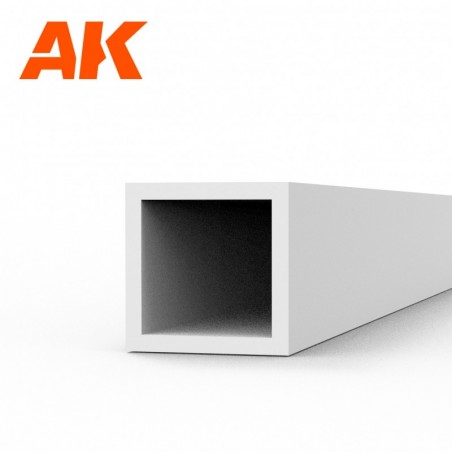 AK6547 Square hollow tube 3.00x350mm(0,7mm)-STYRENE STRIP