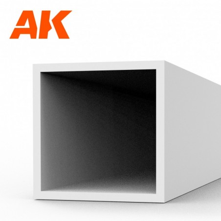 AK6549 Square hollow tube 5.00x350mm(0,7mm)-STYRENE STRIP