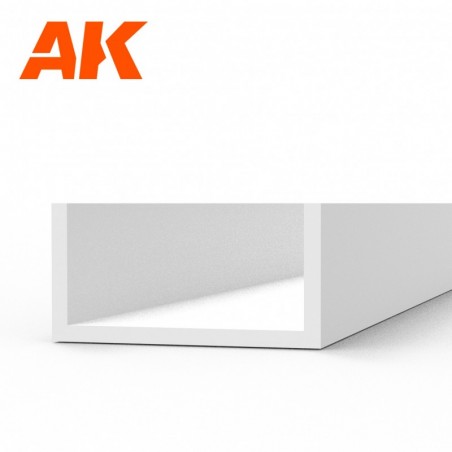 AK6557 U Channel 5.0 width x 350mm - STYRENE STRIP