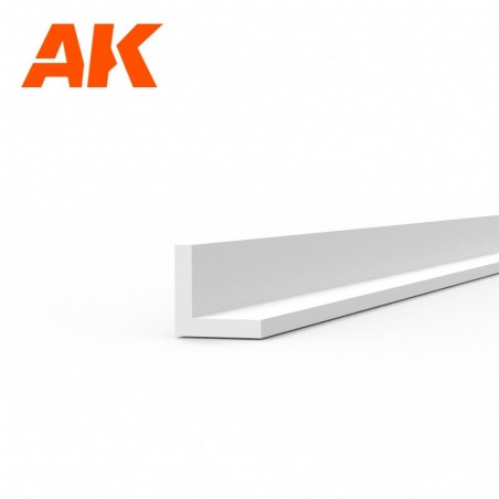 AK6559 Angle 1.50 x 1.50 x 350mm - STYRENE STRIP