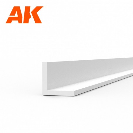 AK6560 Angle 2.0 x 2.0 x 350mm - STYRENE STRIP