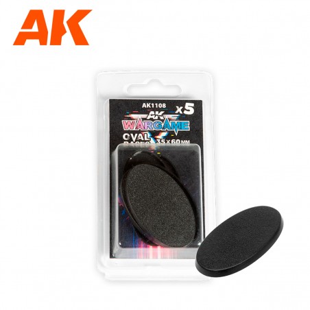 Socles PLASTIC WARGAME BASES. OVAL BASE 35x60mm