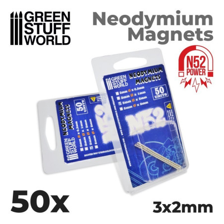 Aimants Néodymes 3x2mm - 50 units (N52)
