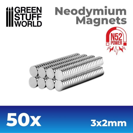 Aimants Néodymes 3x2mm - 50 units (N52)