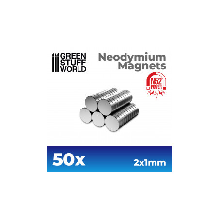 Aimants Néodymes 2x1mm - 50 units (N52)