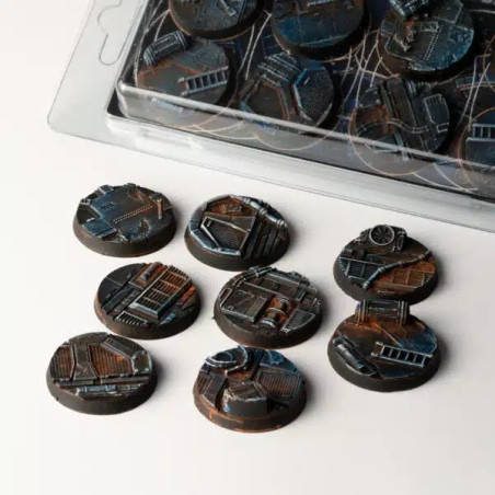 Spaceship Corridor Bases Round 32mm (x8)