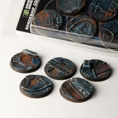 Spaceship Corridor Bases Round 40mm (x5)
