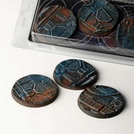 Spaceship Corridor Bases Round 50mm (x3)