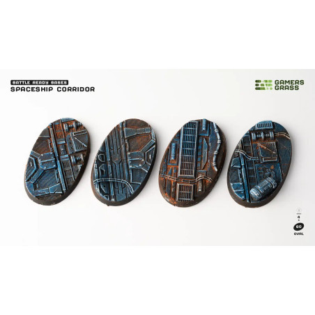 Spaceship Corridor Bases Oval 60mm (x4)