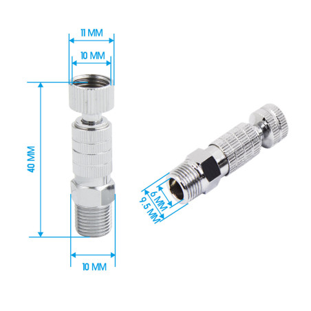 FENGDA AIRBRUSH QUICK RELEASE DISCONNECTOR KIT BD-117K WITH 5 PIECES 1/8 BSP FEMALE ADAPTORS