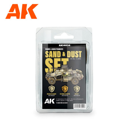 SAND & DUST SET - Liquid Pigment  (3 ref) - AK