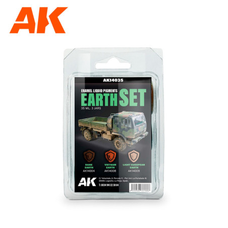 EARTH SET - Liquid Pigment  (3 ref) - AK
