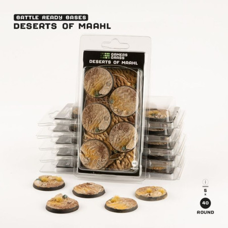 Deserts of Maahl Bases, Round 40mm (x5)